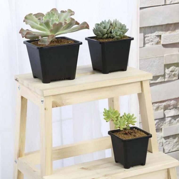 다육이 화분 14X14cm 사각플라스틱화분 다육식물 다육식물화분
