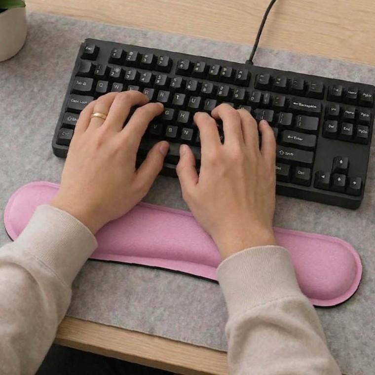 부드러우 메모리폼 스마트한 푹신 손목 지지 핑크 색상 받침대 지지대