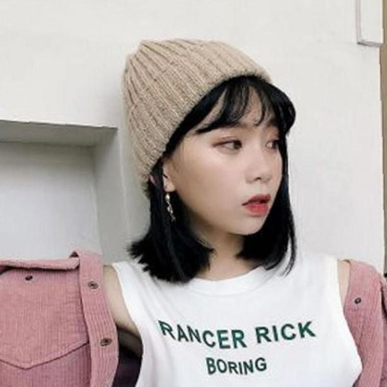 가벼운 롱비니 커플 캐주얼 골지 모자