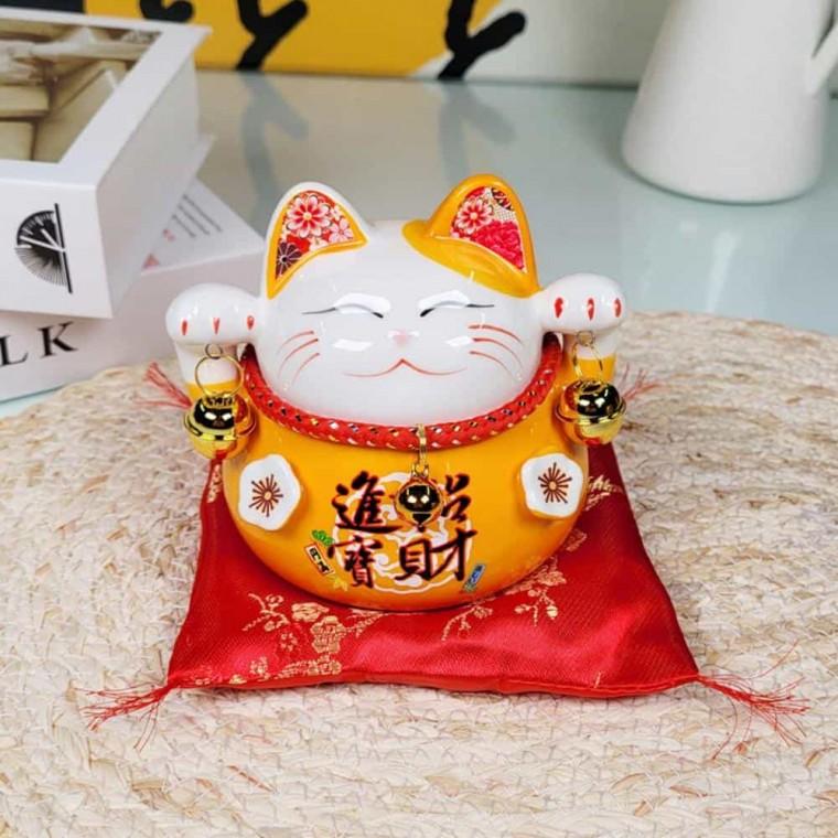 마네키네코 저금통 오렌지