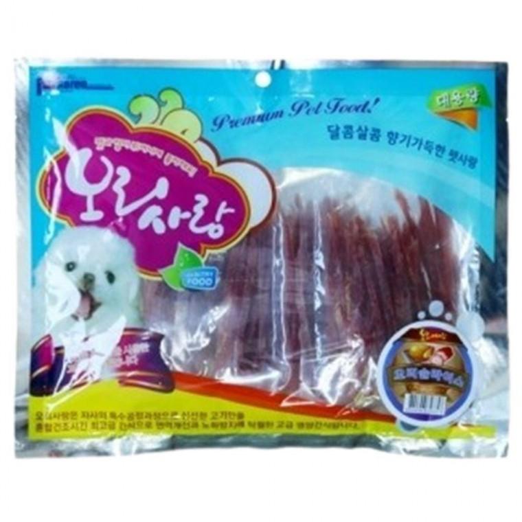 반려견 오리슬라이스 실용 400g 1P 애견 영양 육포 트릿