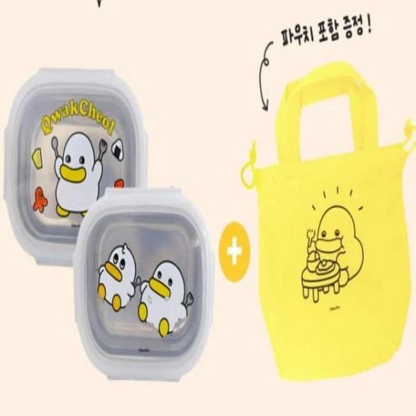 캐릭터 2단 도시락통 세트 도시락반찬통 남편도시락