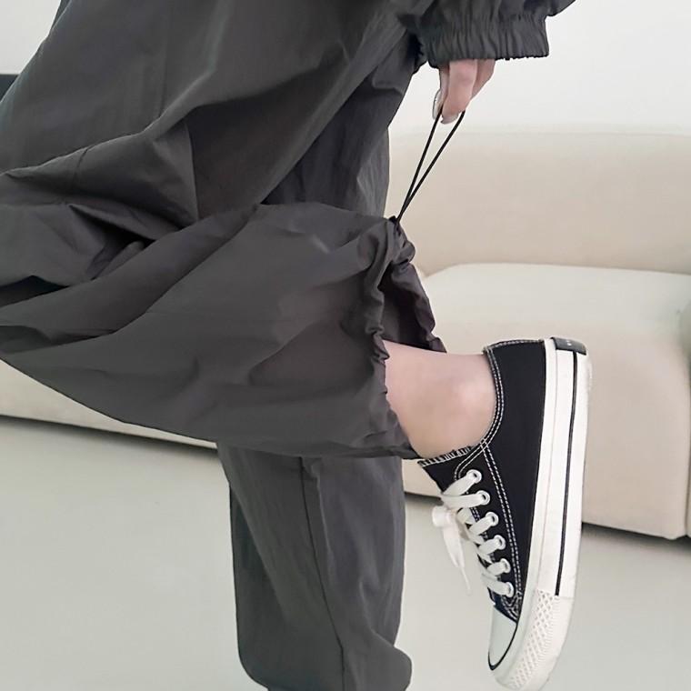 절개 스트링 와이드바지