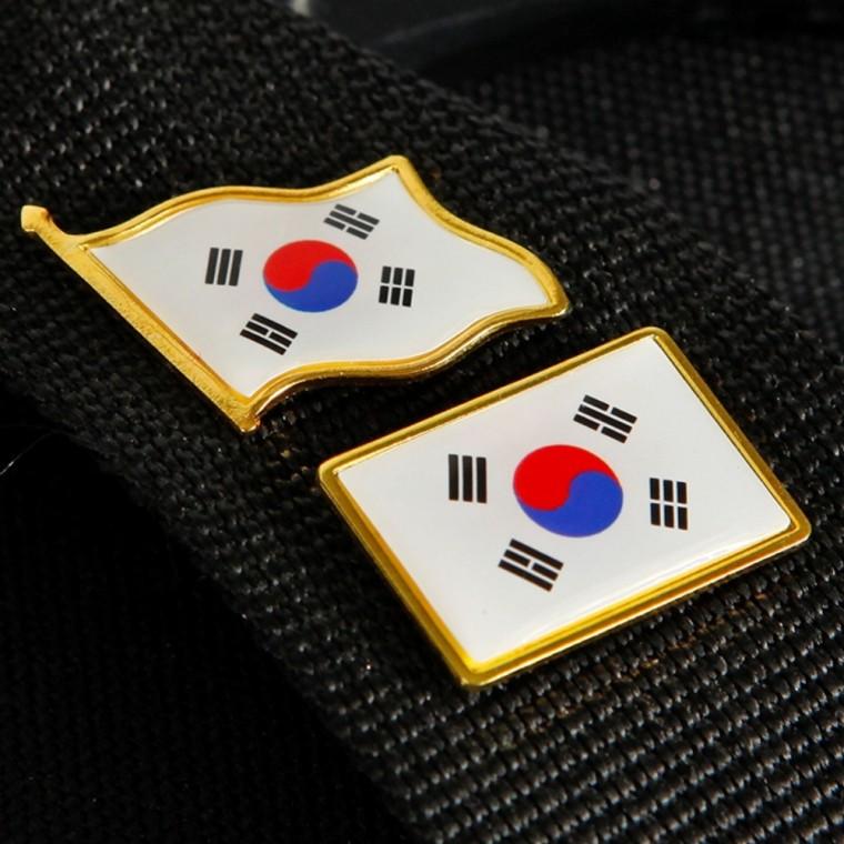 태극기와펜 태극기핀 핀뱃지 한국소품