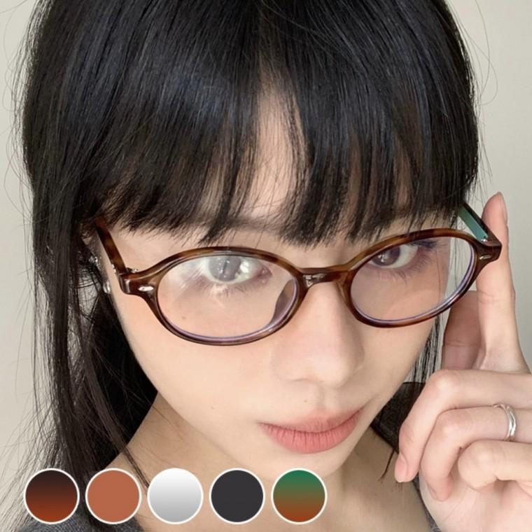 블루라이트차단안경 뿔테안경 투톤안경 레트로뿔테