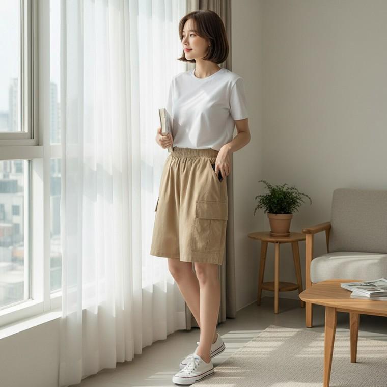 벌룬 카고 버뮤다 반바지