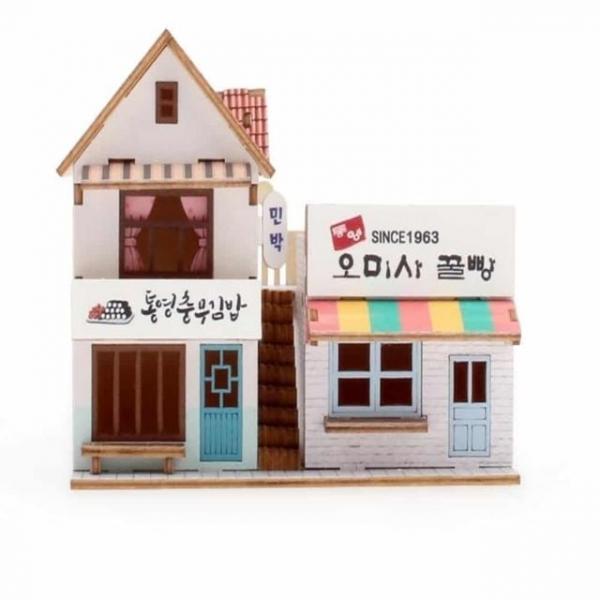 DIY 건물 만들기(꿀빵김밥) 우드조립 우드키트