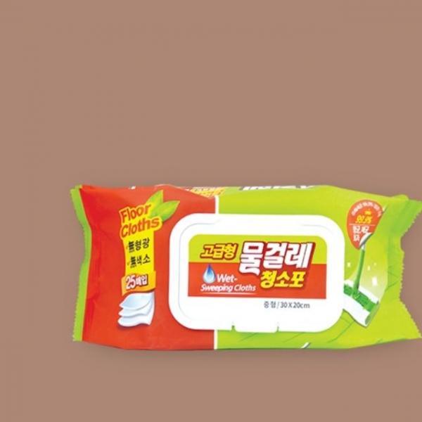 국산 고급형 물걸레 청소포 25매 중형30x20cm 5개 무형광 무색소 손걸레 청소용품