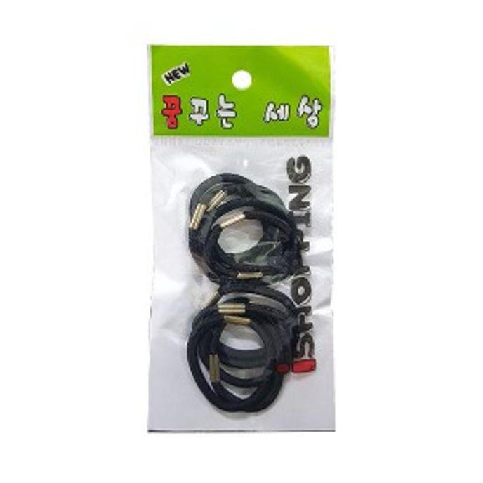 머리끈 헤어 밴드 머리 정리 고무줄 블랙 10p