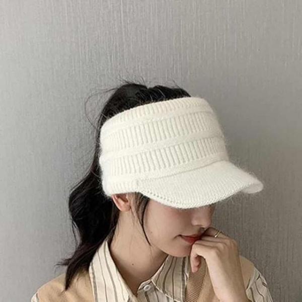 여성 니트썬캡 겨울러닝모자 겨울챙모자