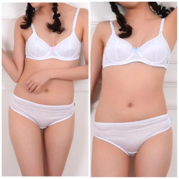 주니어3단계 주니어브라팬티세트 주니어브래지어 주니어여아팬티 초등브라 주니어팬티 스트라이프패턴