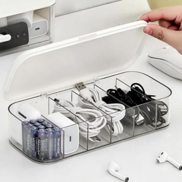 충전기 함 선 보관 케이스 케이블 박스 정리 화이트