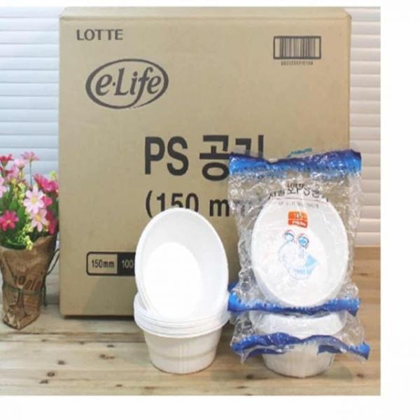 다용도 저발포 공기140mm 1000개입 일회용포장용기 업소용밥공기