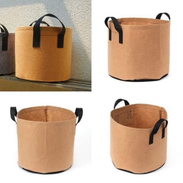 부직포 화분 2p세트 35x30cm 브라운 베란다텃밭 옥상정원