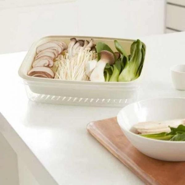 냉장고 밀폐용기 2.7L 2매입 야채보관용기 냉장고용기