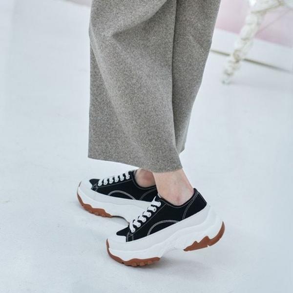 국내제작 볼드 웨이브 아웃솔 레이스업 로우탑 쿠션 캐주얼 스니커즈 데일리 슈즈 6SS