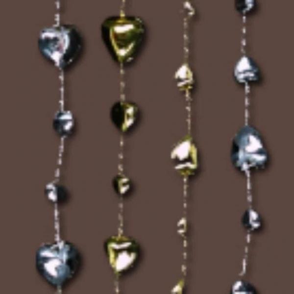 체인 구슬(하트) 은색 은색체인줄 금속공예재료