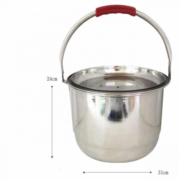 스텐 들통 31x24cm 음식밀폐용기 대형밀폐통