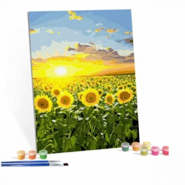 캔버스 페인팅 해바라기 40X50 명화그리기세트 명화액자