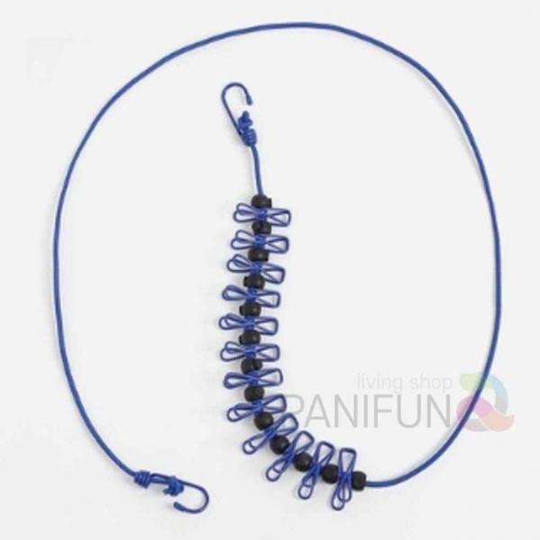 빨래집게 빨랫줄 2p 블루 캠핑빨래줄 캠핑빨래집게 마당빨래줄 백패킹빨래줄 야외용빨랫줄