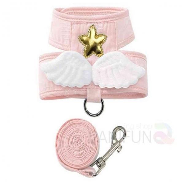 하네스리드줄 L 핑크 펫하네스 애견하네스 개가슴줄 애견산책 하네스옷