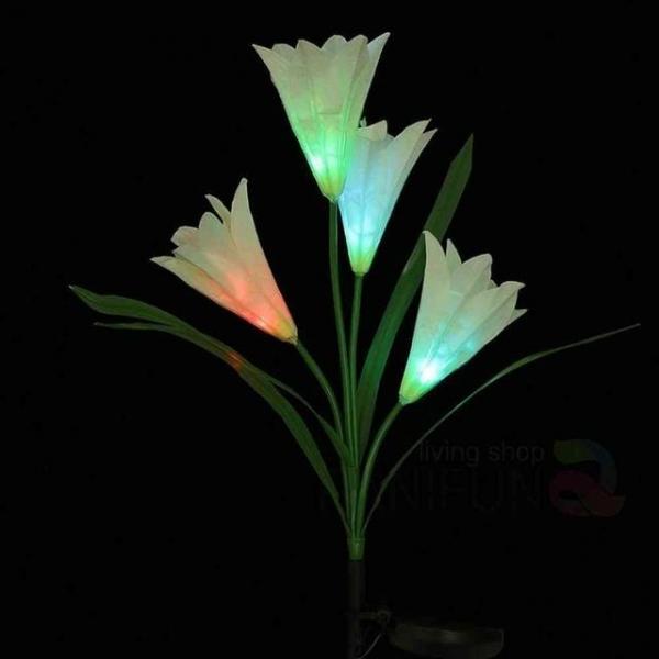 백합 LED 태양광정원등 퍼플 LED태양광정원등 태양정원등 태양광LED정원등 경관조명 LED정원등