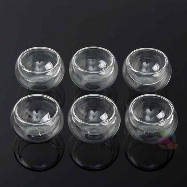 메리 이중 유리찻잔 6p 50ml 홍차잔 투명찻잔 티잔 미니찻잔 미니유리컵