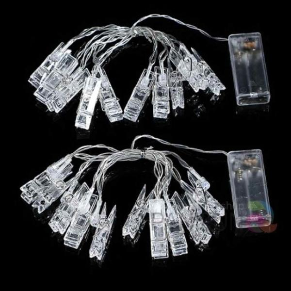 10구 LED 집게전구 2p 1.5M 컬러 캠핑조명 집게조명 LED전구조명 조명가랜드 집게등