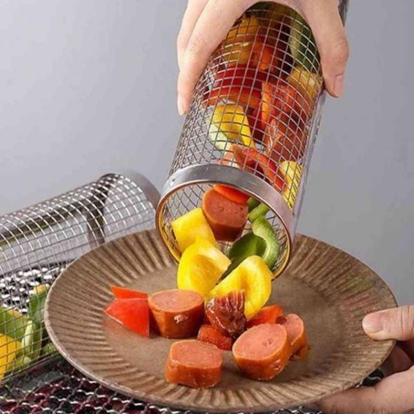 바비큐 그릴 원통 30cm 바베큐용그릴 캠핑용품 원통그릴 바베큐용품 숯불구이기
