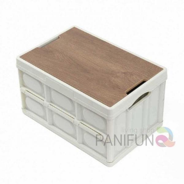 30L 캠핑폴딩박스 방수백 아이보리 트렁크정리함 캠핑상자 캠핑정리함 박스테이블 캠핑테이블박스