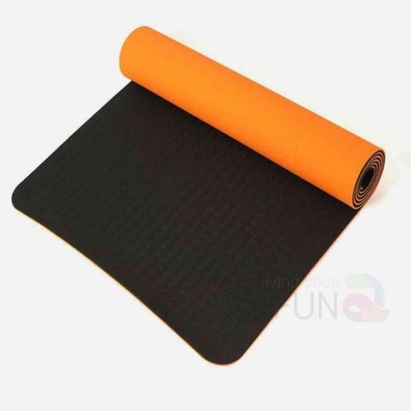 TPE 양면요가매트 오렌지 6mm 홈트레이닝매트 고무요가매트 홈트매트 홈짐매트 헬스매트
