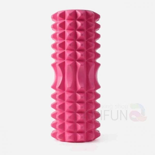 지압폼롤러 33cm 핑크 폼롤러스트레칭 폼롤러 딱딱한폼롤러 하드폼롤러 돌기형폼롤러