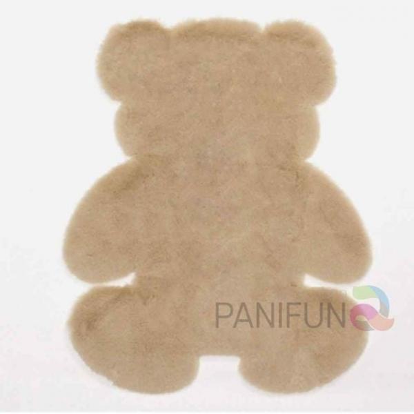 곰돌이 러그 60x80cm 브라운 식탁카페트 장모러그 여아방러그 쇼파러그 스튜디오러그
