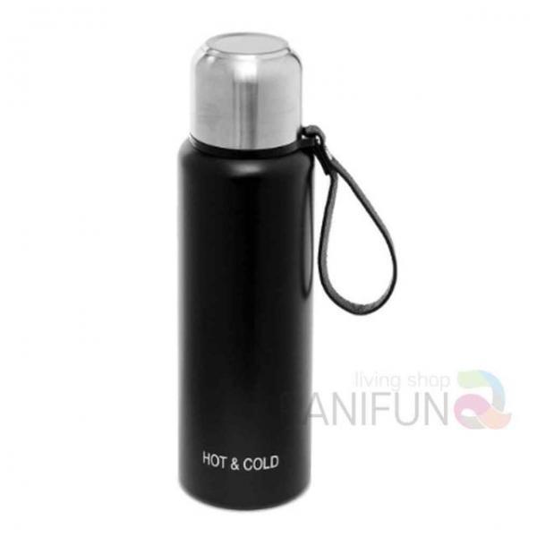 진공 보온병 800ml 블랙 캠핑용물통 보냉텀블러 핸들텀블러 등산용보온병 커피텀블러