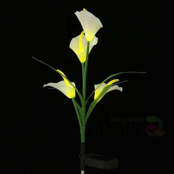 카라 LED 태양광정원등 화이트 플라워등 태양광조경등 조경등 태양광LED정원등 정원태양광등