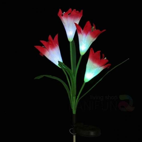 백합 LED 태양광정원등 핑크 LED태양광정원등 태양광야외등 태양광잔디등 태양열정원등 태양광LED정원등
