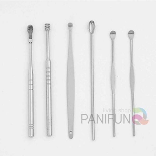 휴대용 귀이개 6p 실버 귀청소기 귓밥청소 귀각질 귀지파개 귀청소