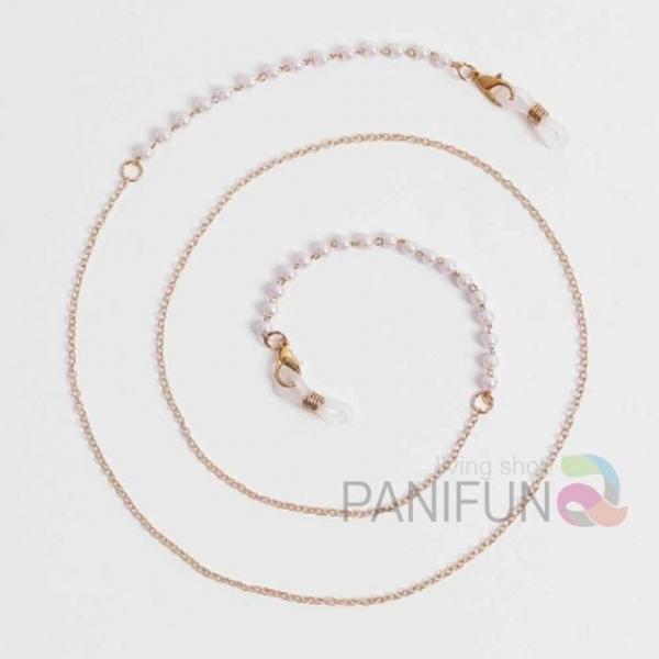 진주 안경줄 로즈골드 패션안경줄 안경걸이 안경고리 고급안경줄 큐빅안경줄스트랩