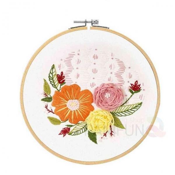 DIY 프랑스자수 금잔화 자수용품 프랑스자수키트 프랑스자수DIY 프랑스자수세트 프랑스십자수