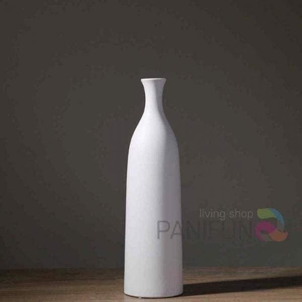 플란 도자기꽃병 화이트 작은꽃병 도자기화병 예쁜꽃병 조화화병 테이블꽃병
