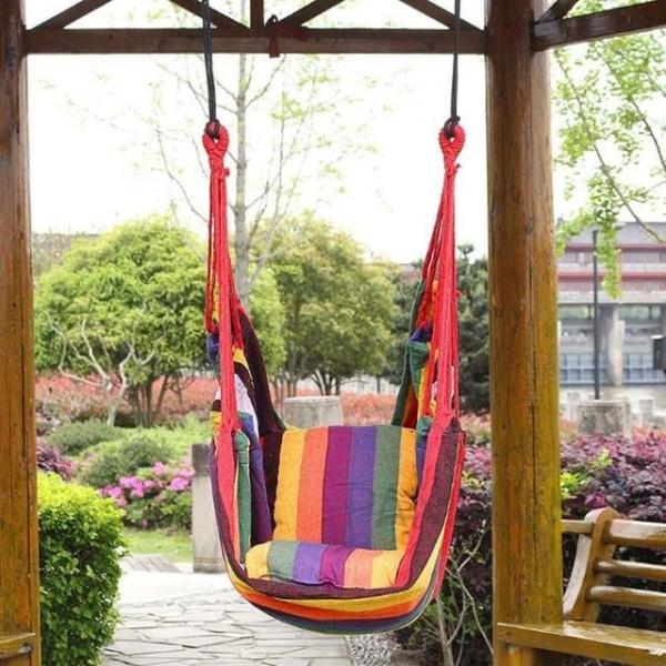 캔버스 해먹의자 레인보우 그네의자 흔들그네의자 실내그네 가정용해먹 해먹