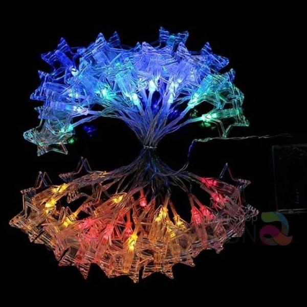 40구 LED 별전구 6M 컬러 점멸 LED가렌드 사진가랜드 LED미니전구 클립전구 LED가랜드