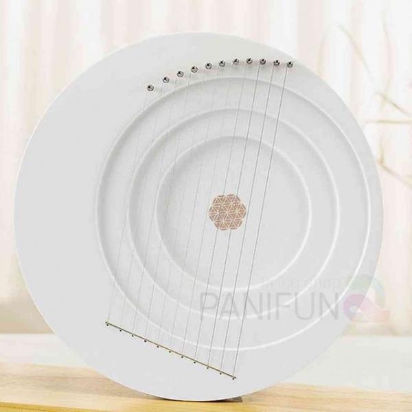 11음계 미니하프 화이트 음악악기 입문용미니하프 소형악기 작은악기 특이한악기