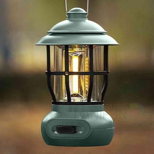 빈티지 캠핑랜턴 그린4 캠핑등 텐트전구 무선등 휴대용램프 행잉전구