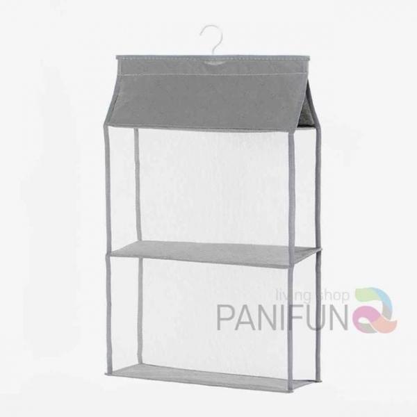 2칸 가방정리대 2p그레이 가방정리함 걸이식정리함 걸이형정리함 가방수납함 가방수납