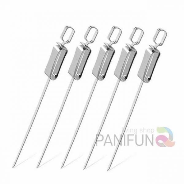 슬라이드 바베큐꼬치 5p 35cm 인스타캠핑 닭꼬치꼬챙이 산적꼬치 캠핑꼬치만들기 스텐꼬치