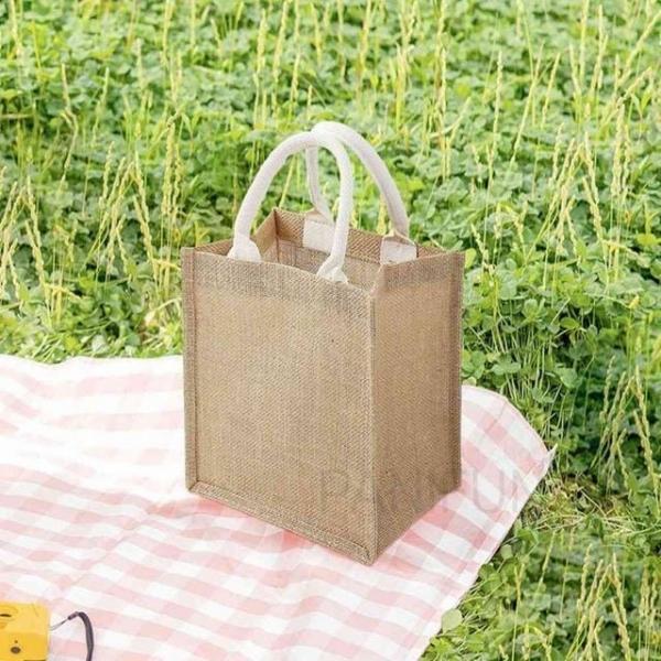 린넨가방 21x23 화이트 피크닉가방 귀여운토트백 미니토트백 린넨쇼핑백 휴양지가방