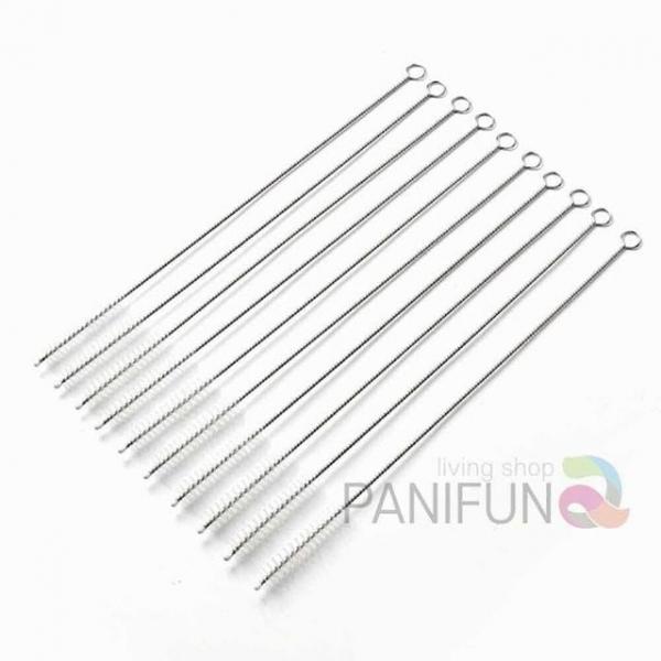 스텐 빨대세척솔 10p 26cm 긴세척솔 빨대브러쉬 빨대청소 긴브러쉬 빨대닦는솔