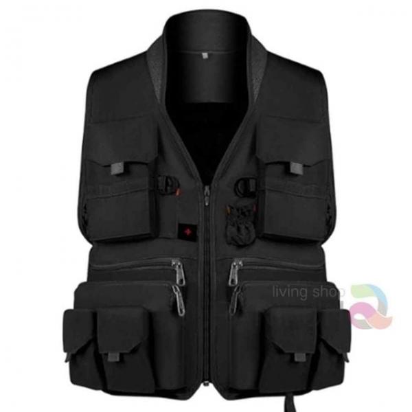 포켓 레저조끼 블랙 XXXL 여행조끼 활동조끼 운동조끼 단체조끼 스포츠조끼