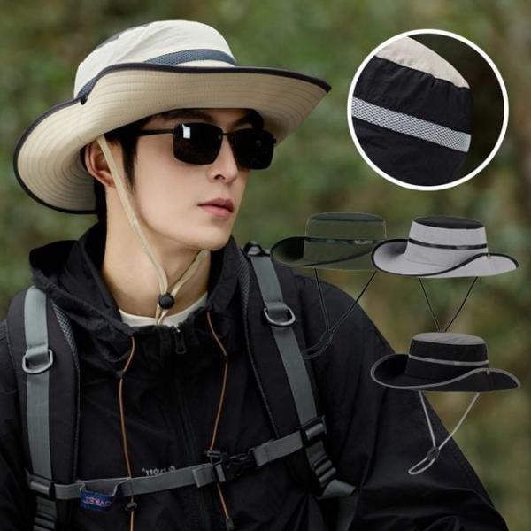 (큰손할인) 배색벙거지모자 밭일 농사 뒷목커버 사파리 햇빛가리개 물놀이 와이드챙 버킷햇 등산 여름 낚시